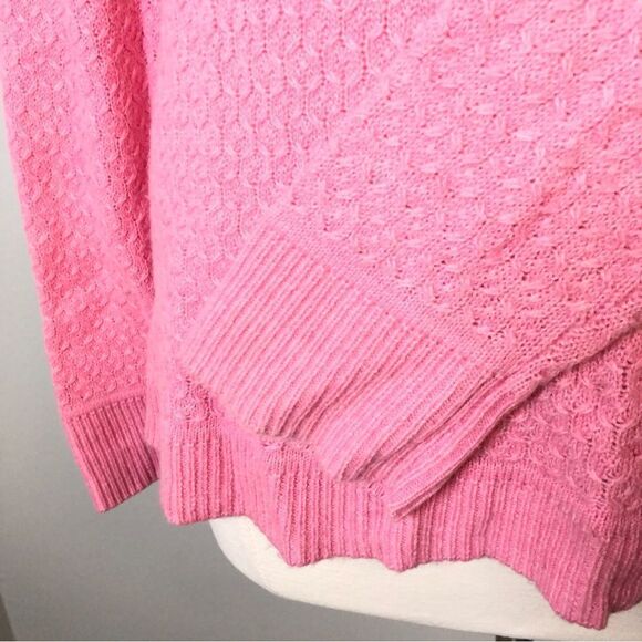 Talbots Lambswool Blend Sweater With Split Hem in Pink Soft & Comfy - Picture 5 of 8
